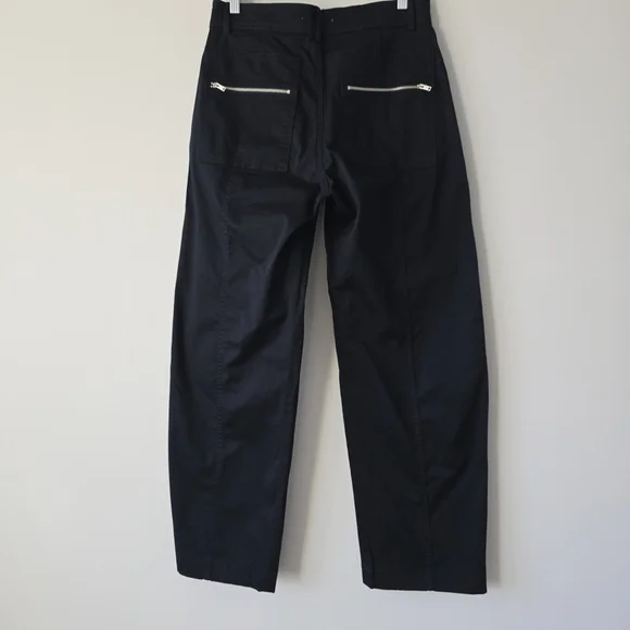Abercrombie & Fitch Wide Leg Cargo Pants Women 27 Black NWT - Picture 2 of 9